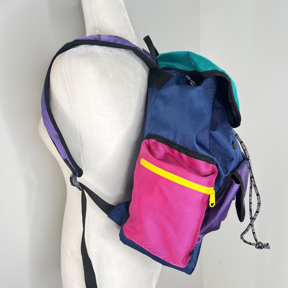 Teddy Fresh Colorblock Canvas Drawstring Backpack - image 6